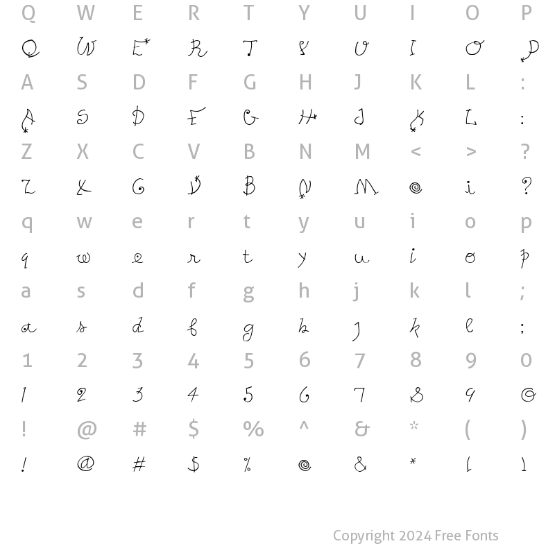 Character Map of Peters Miro TooITC TT Regular