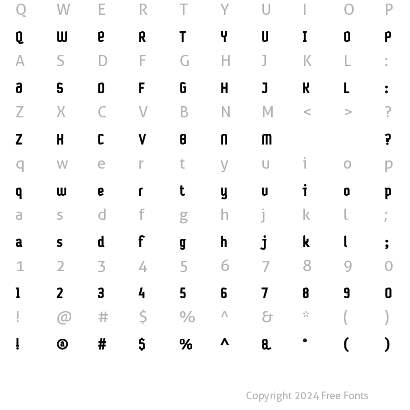 Character Map of Petrol Bold