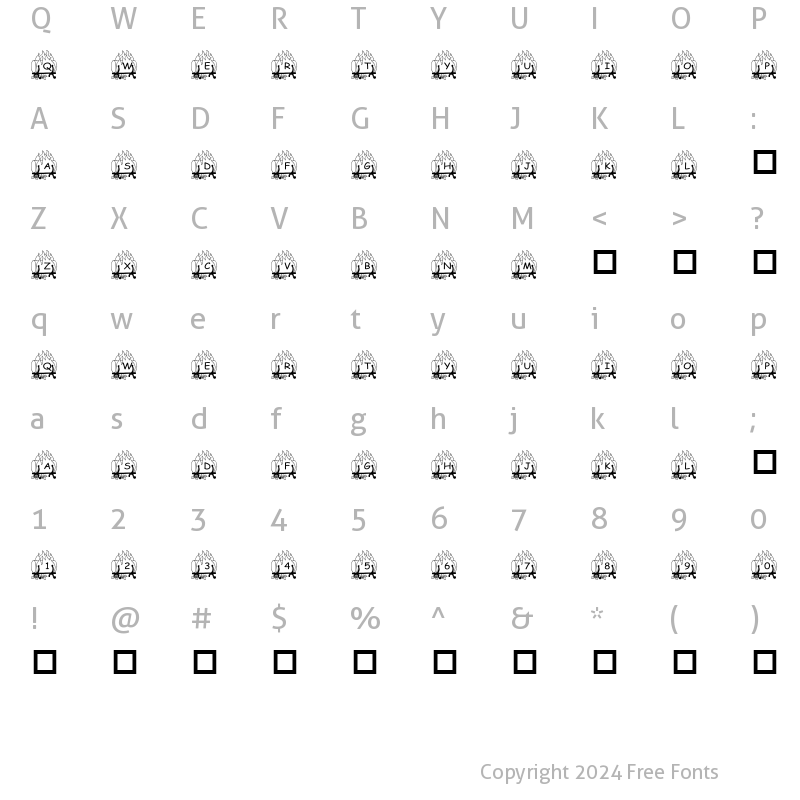 Character Map of pf_ yulefire1 Regular