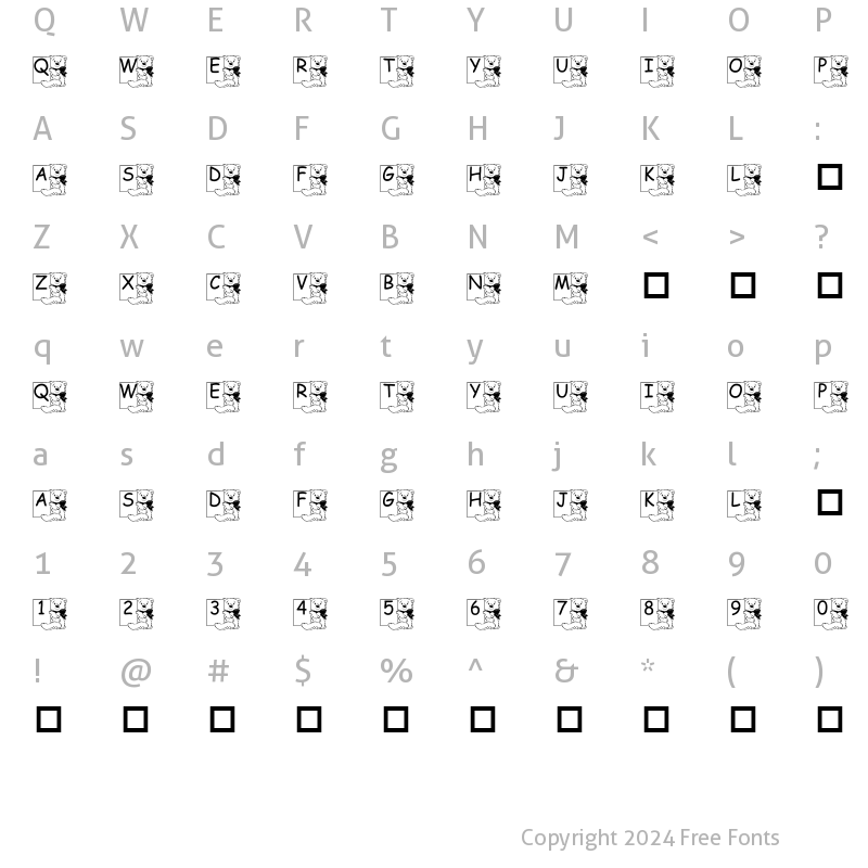 Character Map of pf_another bear Regular