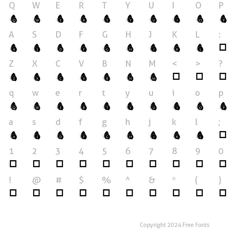 Character Map of pf_bfly1 Regular