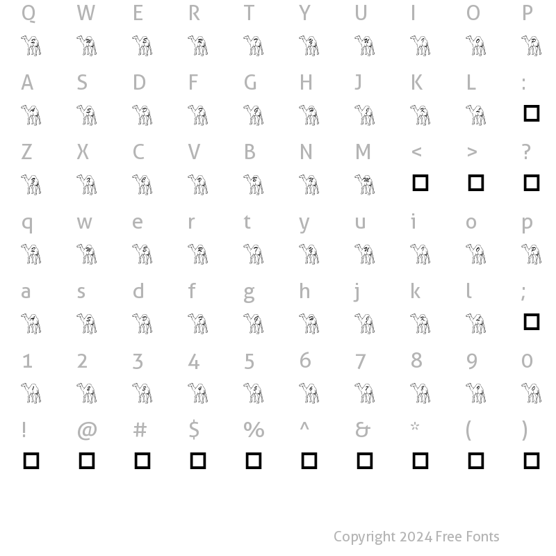 Character Map of pf_caml3 Regular