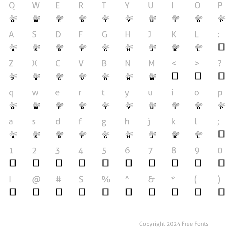 Character Map of pf_dragon flying Regular