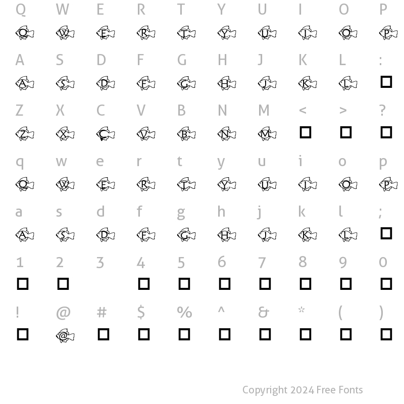 Character Map of pf_gfish1 Regular