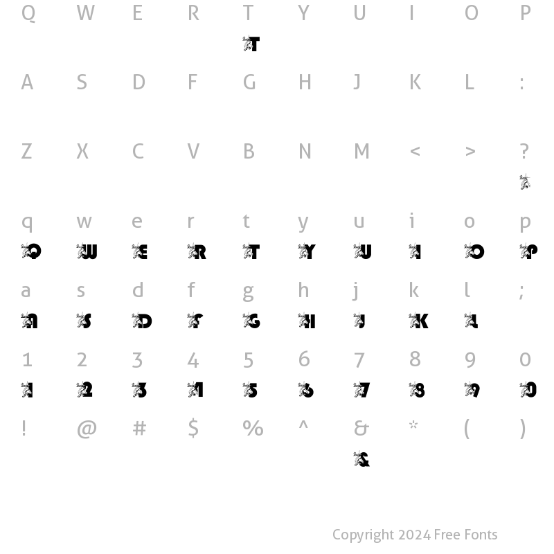 Character Map of pf_holiday_peace Regular