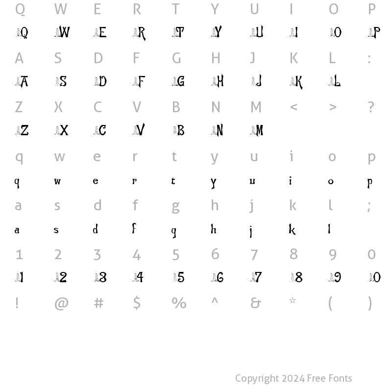 Character Map of pf_holidays_candle Regular