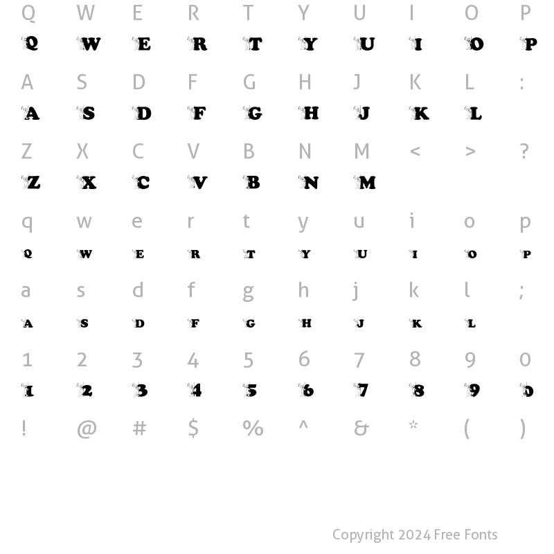 Character Map of pf_lunker Regular