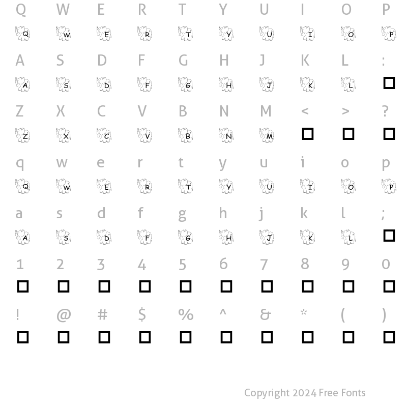 Character Map of pf_oliphant1 Regular