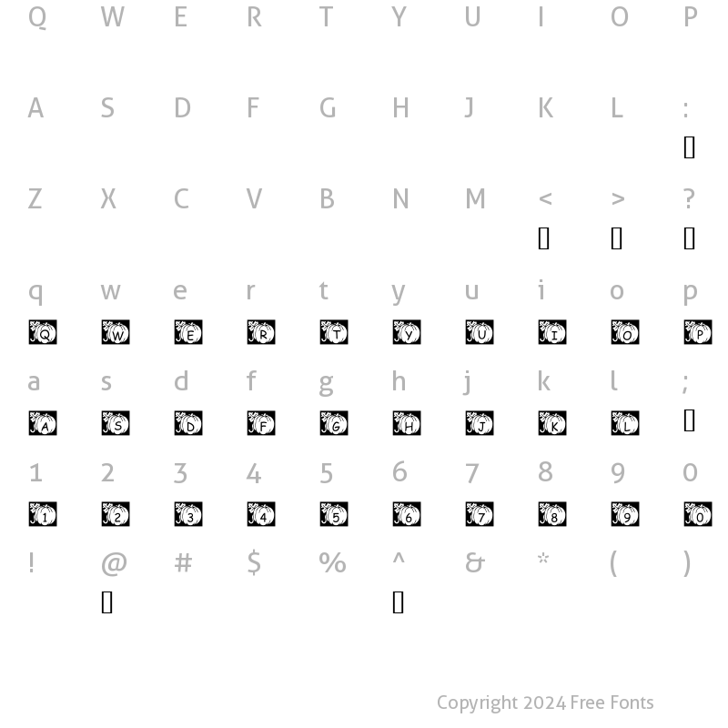 Character Map of pf_pumpkin2 Regular