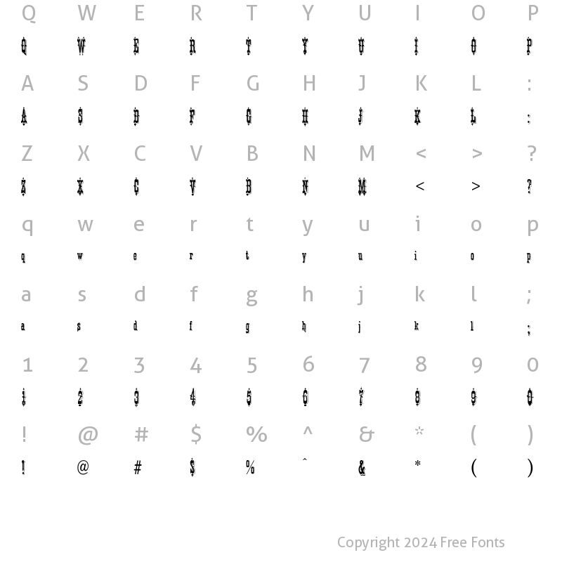 Character Map of Phidian Regular