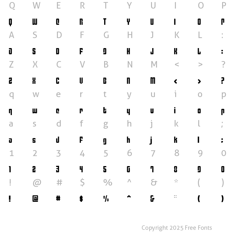 Character Map of Philadelphia Light Light