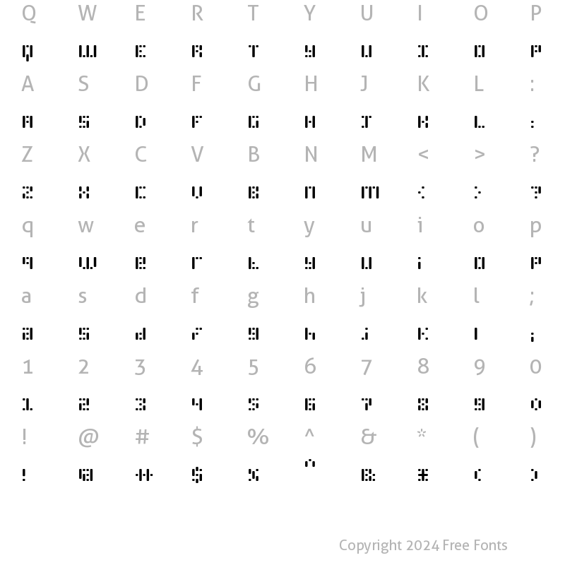 Character Map of PhlexRound Regular