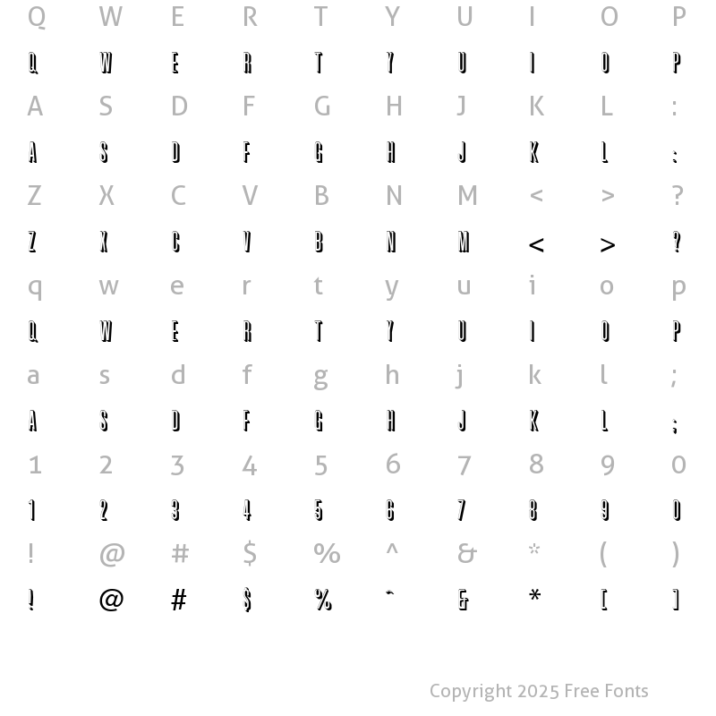 Character Map of Phoenix Normal