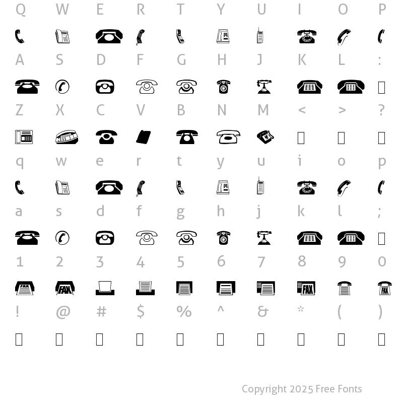 Character Map of Phones NormalA