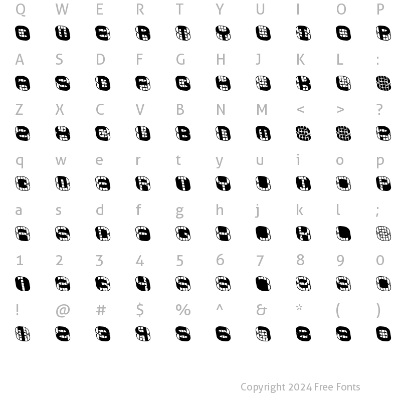 Character Map of PHONIE Regular