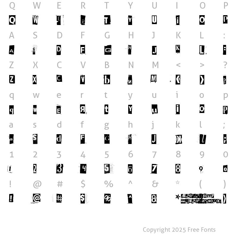 Character Map of Phorssa Regular