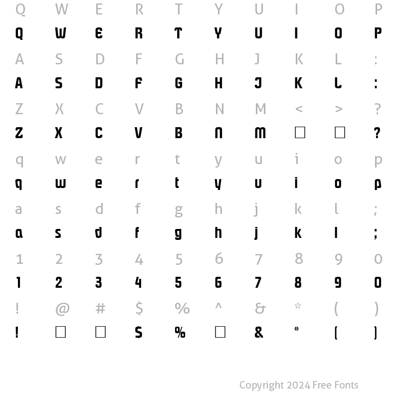 Character Map of PhrasticMedium Regular