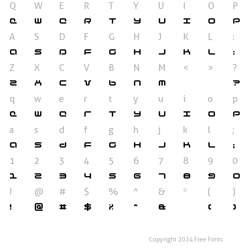 Character Map of Phutura Regular