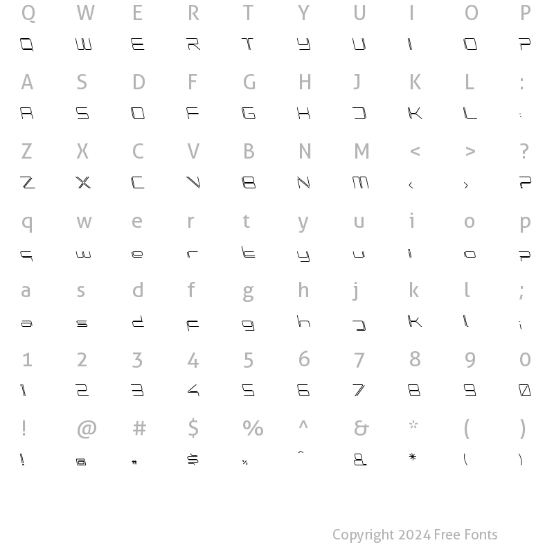 Character Map of PhutureRndOpen Regular