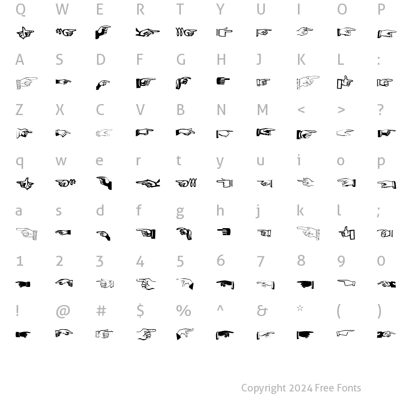 Character Map of Phyngern Regular