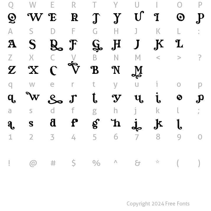 Character Map of Piassey Alt1