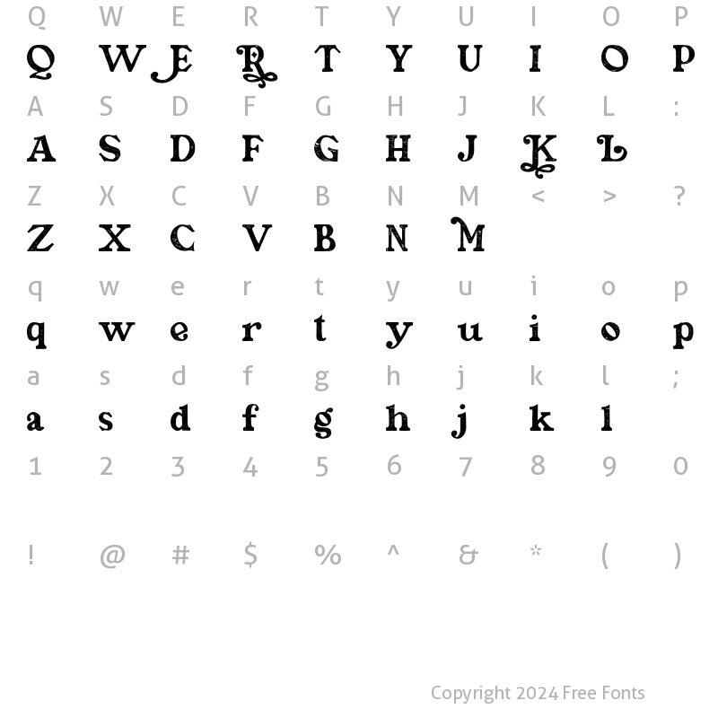 Character Map of Piassey Alt10