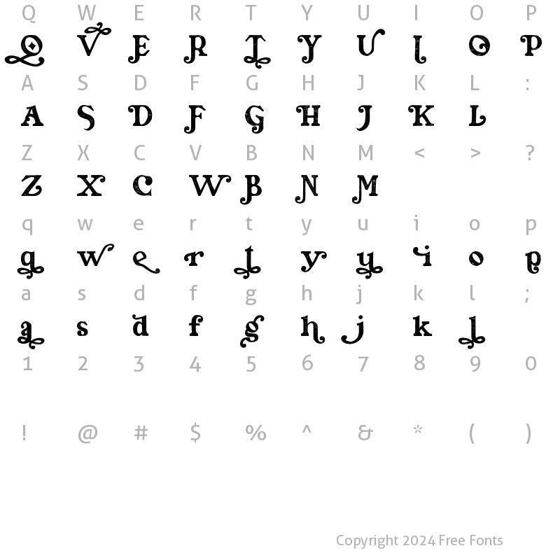 Character Map of Piassey Alt2