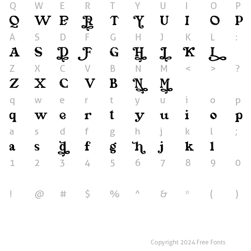 Character Map of Piassey Alt8