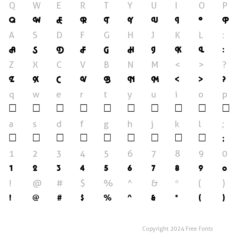 Character Map of PiazzaInitials Bold