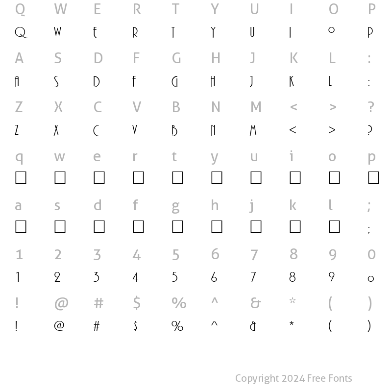 Character Map of PiazzaSwash Regular