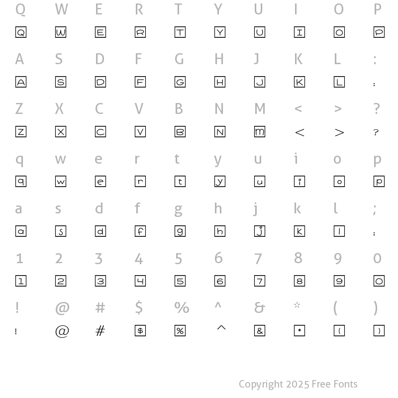 Character Map of Pie Contest BTN Cameo Regular