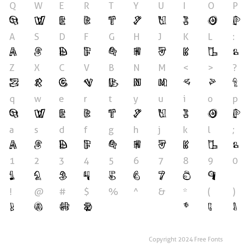 Character Map of pigeon_snatch Regular