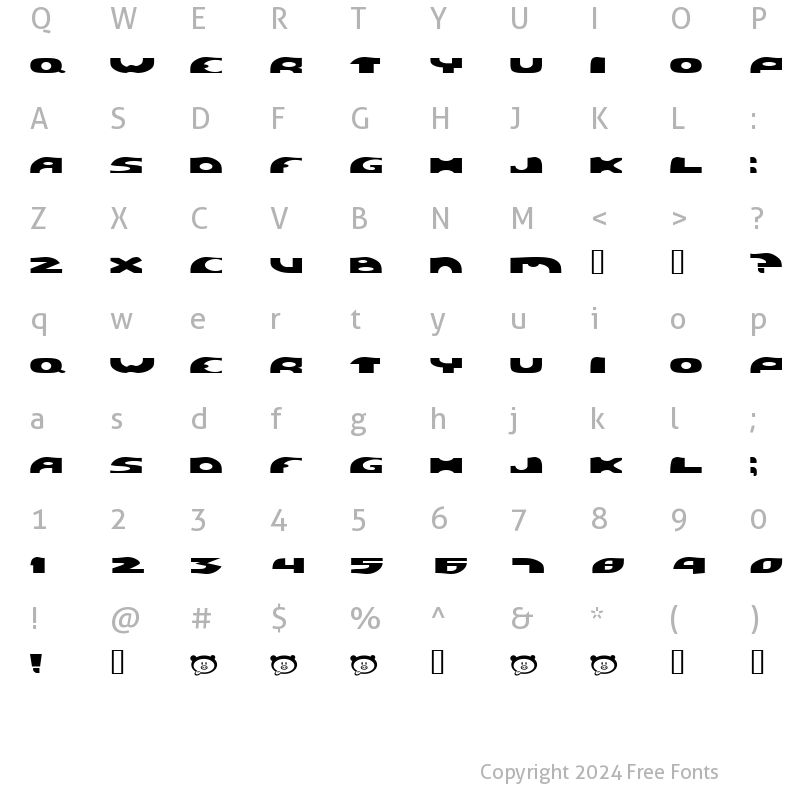 Character Map of PIGSTY Regular