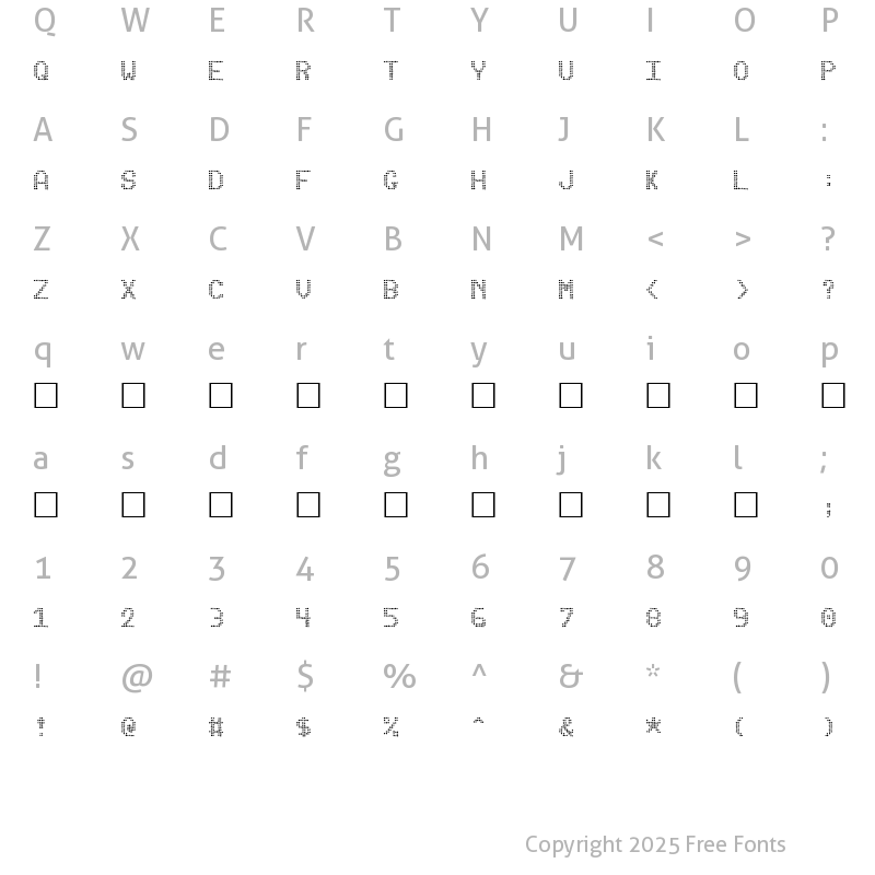 Character Map of Pinball Data Pinball