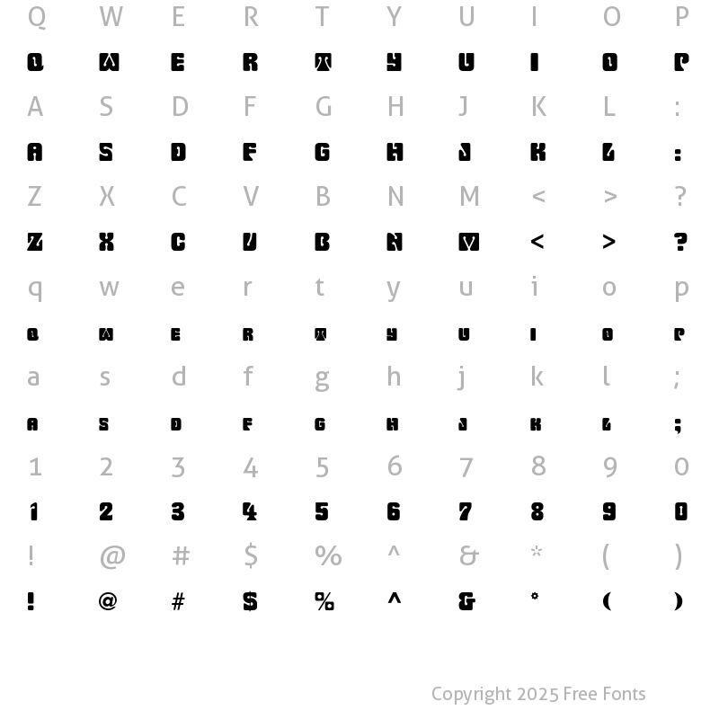 Character Map of Pinnoccio Normal Regular