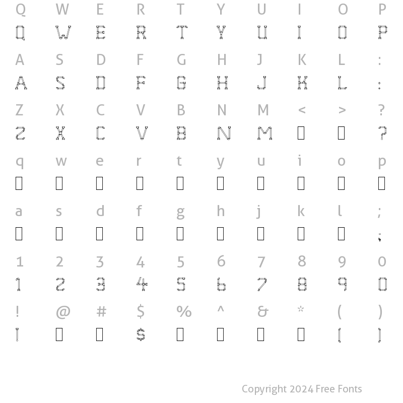 Character Map of Pipe Dream Normal