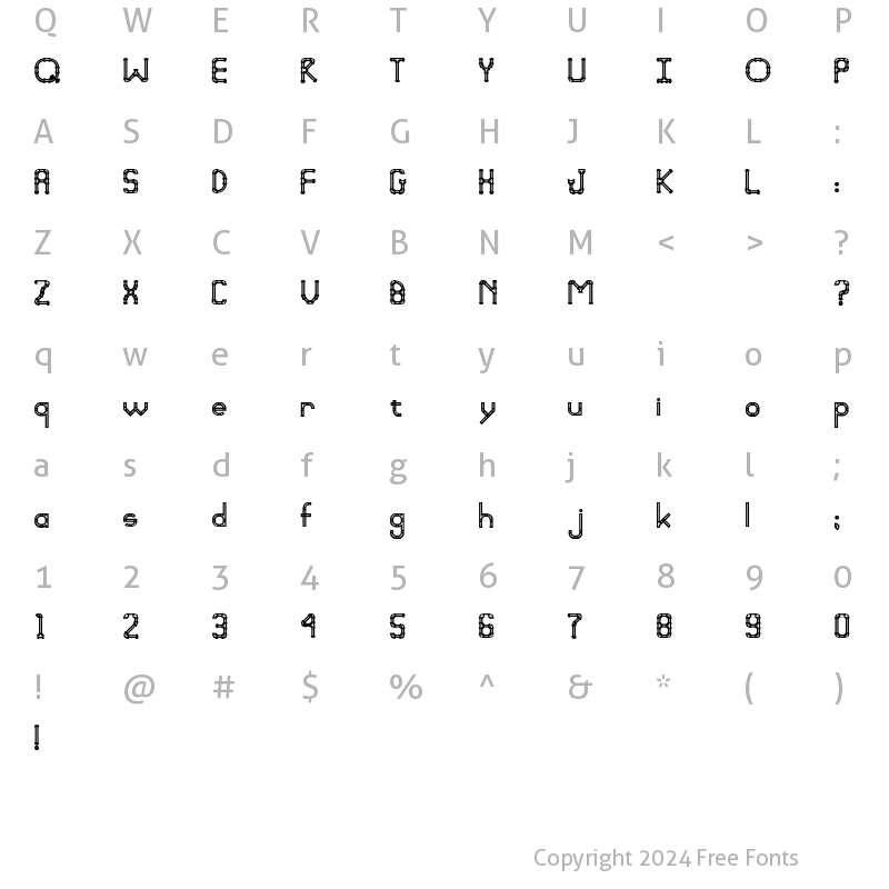 Character Map of Pipefitter Bold