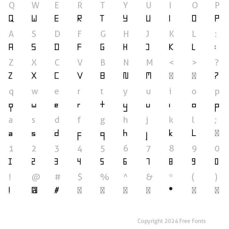 Character Map of PIXEL SMART Regular