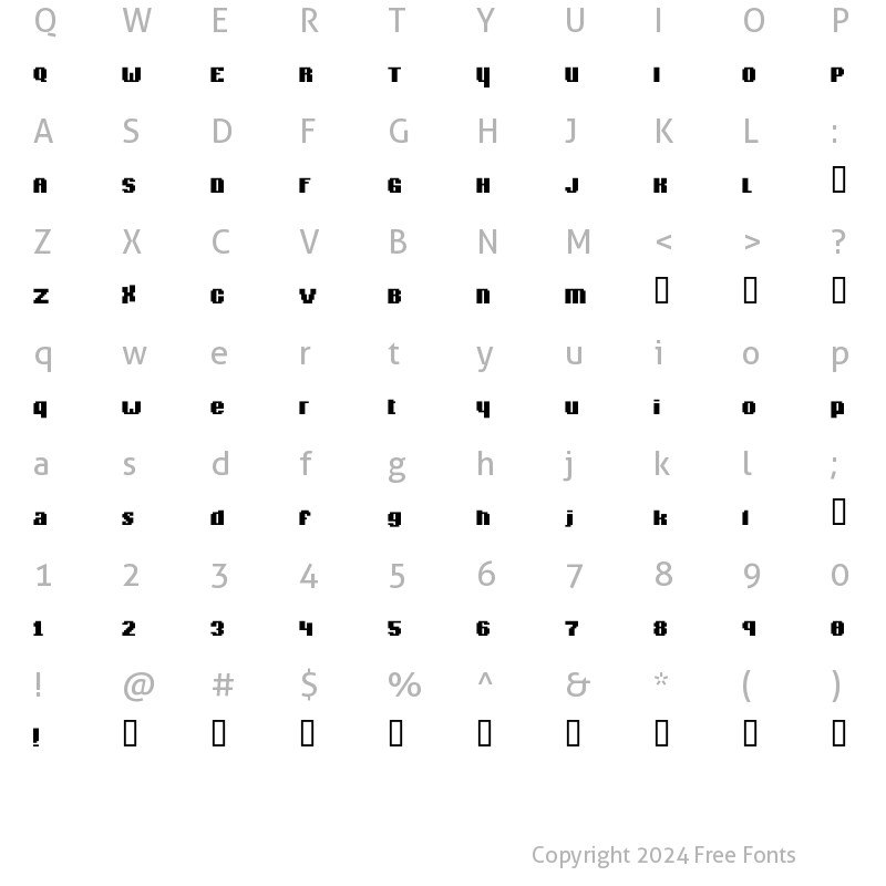 Character Map of pixelblock Normal