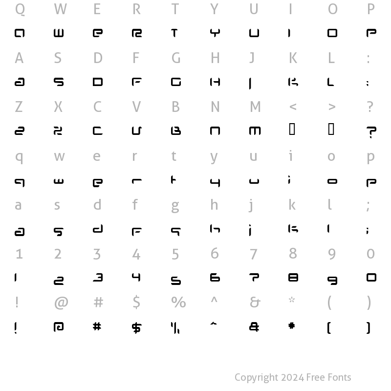 Character Map of Planet Space Regular