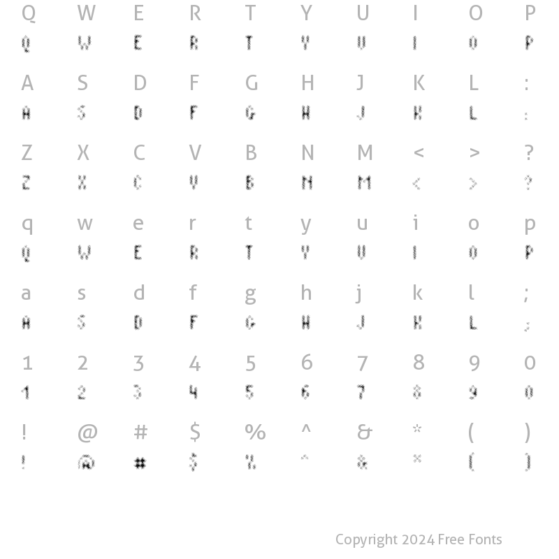 Character Map of Plaq 108