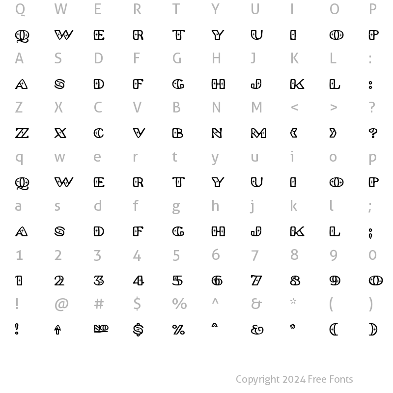 Character Map of Platinum Hub Caps Polished Regular