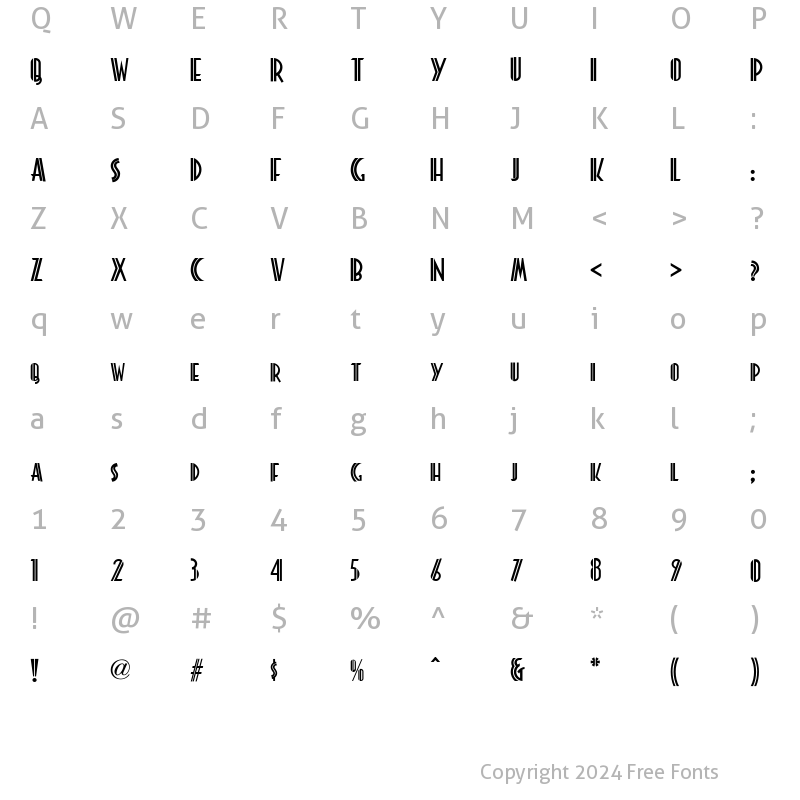 Character Map of Platonick NF Regular