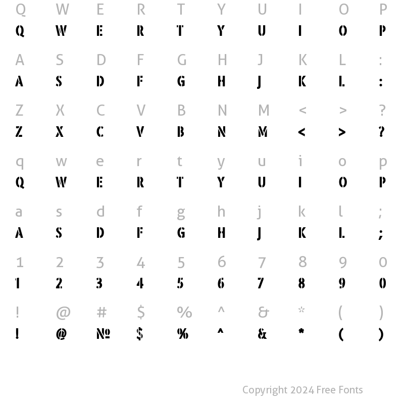 Character Map of Platoon Black