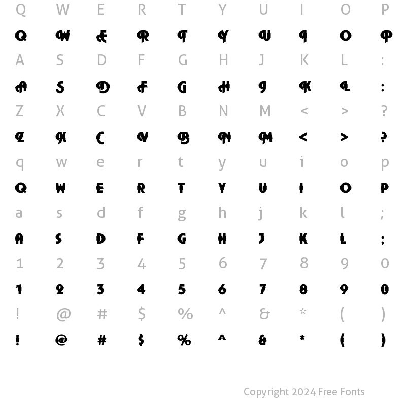 Character Map of Plaza44 Becker Regular