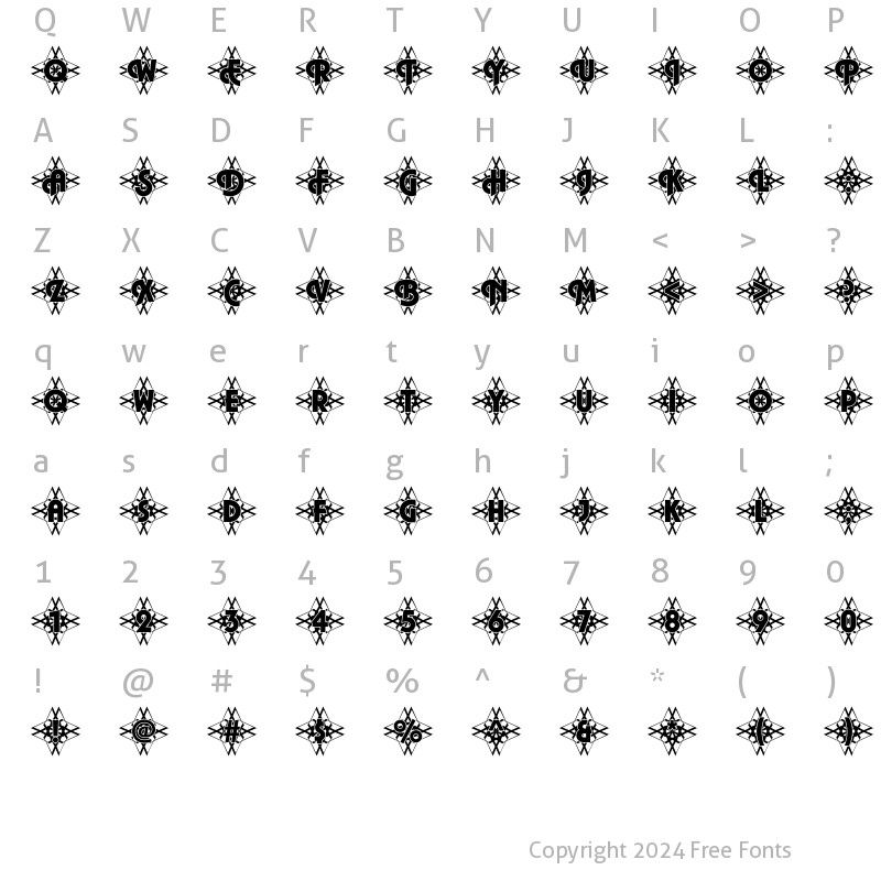 Character Map of Plaza48 Becker Regular