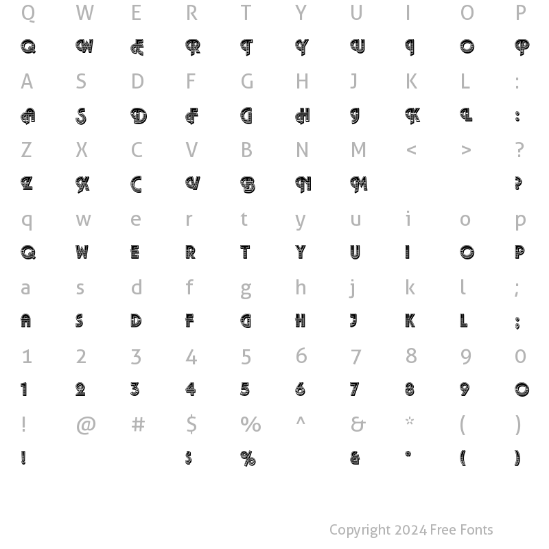 Character Map of PlazaEF-Decorative Regular