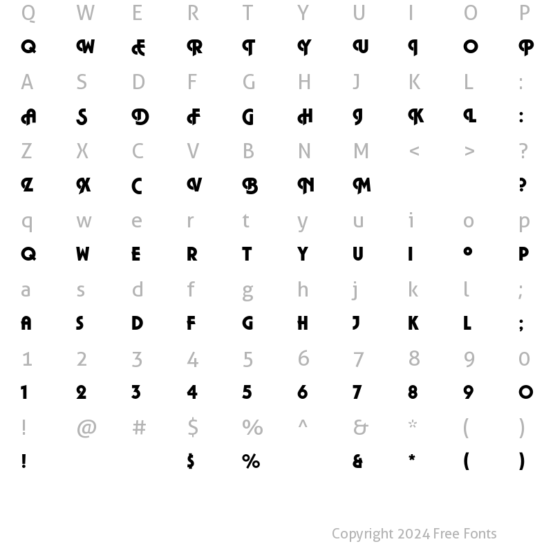 Character Map of PlazaEF-Ultra Regular