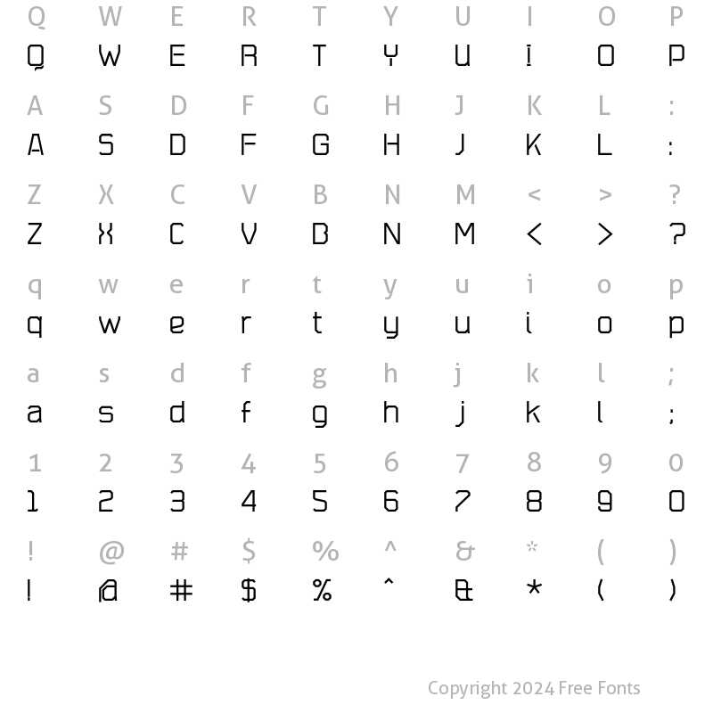 Character Map of Plotta Bold Regular