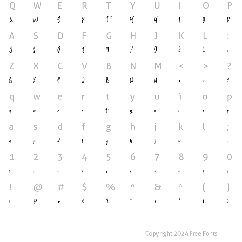 Character Map of Plottage Regular